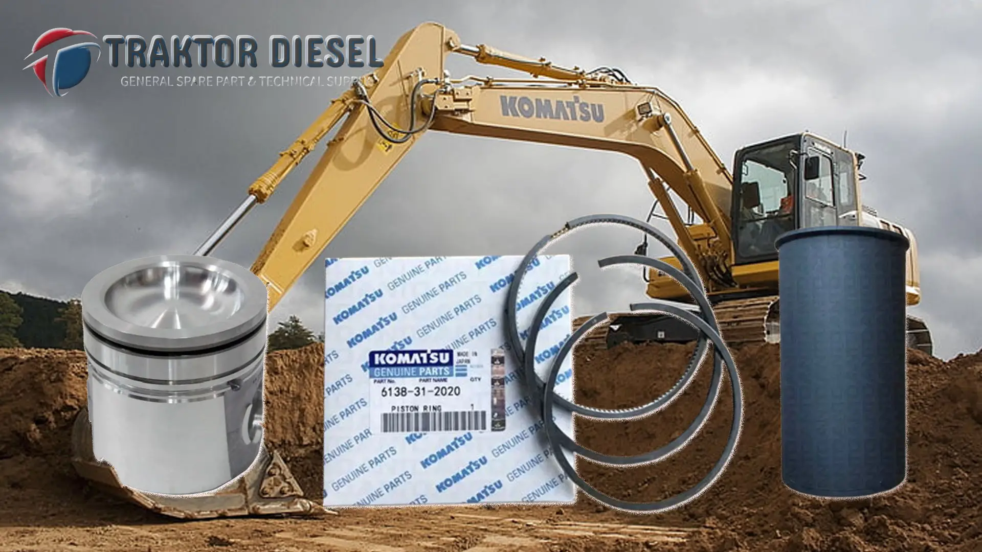 SPARE PART PISTON SET KOMATSU spare-part-piston-set-komatsu-pc-200